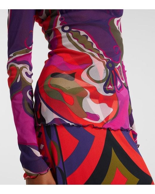 Emilio Pucci Purple Top Orchidee Aus Tuell