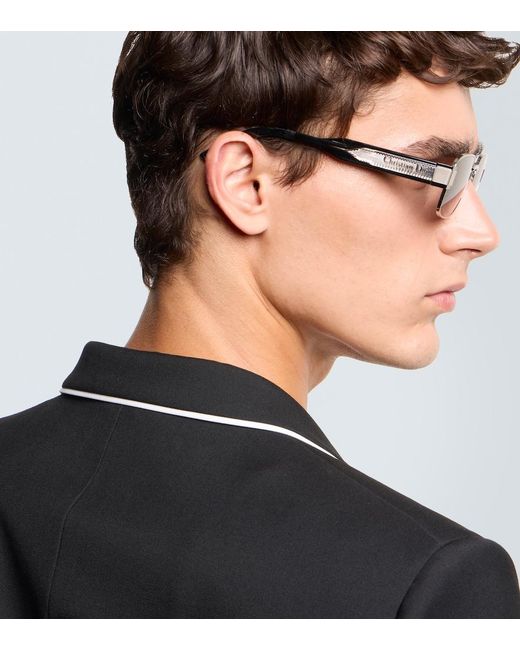 Dior Gray Christian Dior Label S2U Rectangular Sunglasses for men