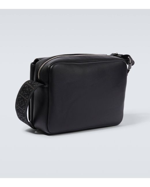 Loewe Black Xs Leather Messenger Bag for men