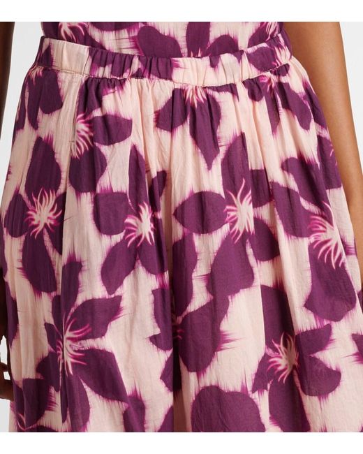 Velvet Red Jess Floral Cotton Voile Maxi Skirt