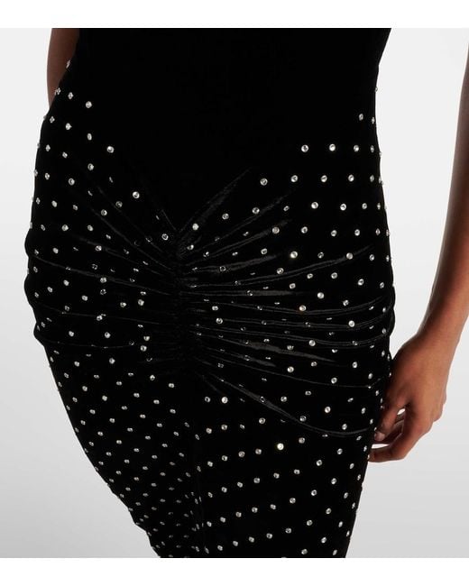 Alaïa Black Velvet And Jersey Cocktail Dress