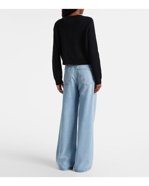 Velvet Blue Cardigan Mahal Aus Baumwolle Und Kaschmir