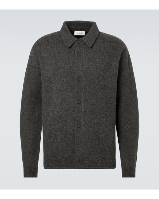 FRAME Gray Wool Overshirt for men