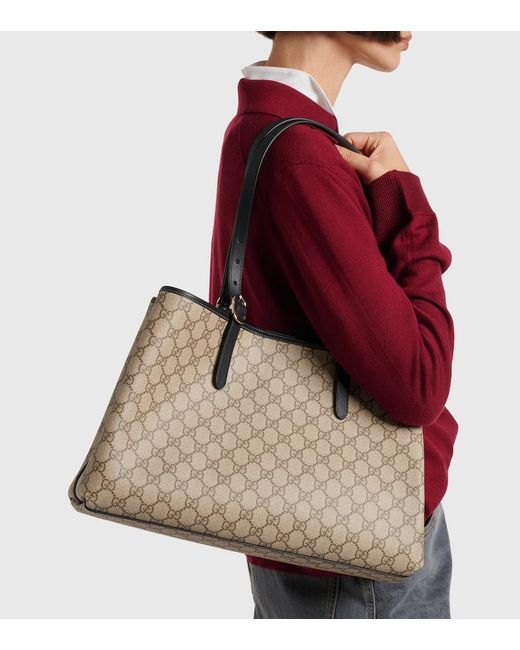 Gucci Natural Gg Emblem Large Shopper
