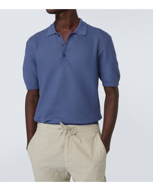 Polo en coton Orlebar Brown pour homme en coloris Blue