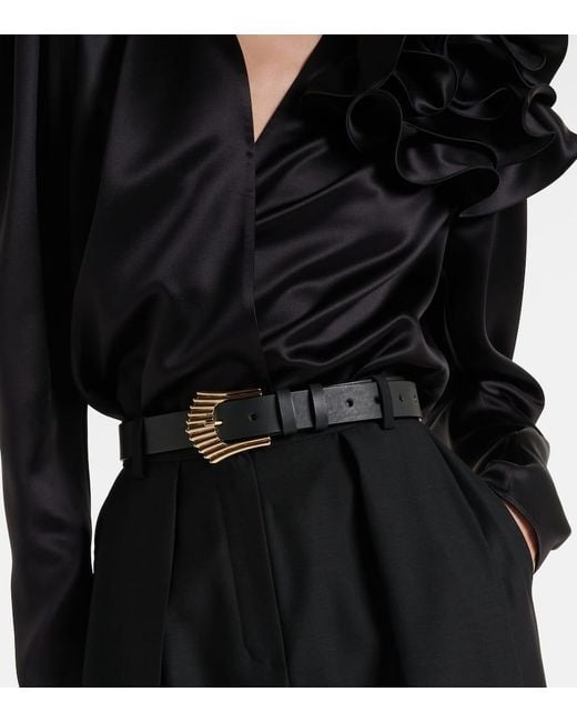 Cinturon de piel Magda Butrym de color Black