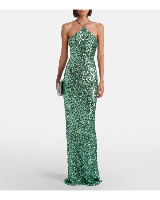 The Sei Green Sequined Gown