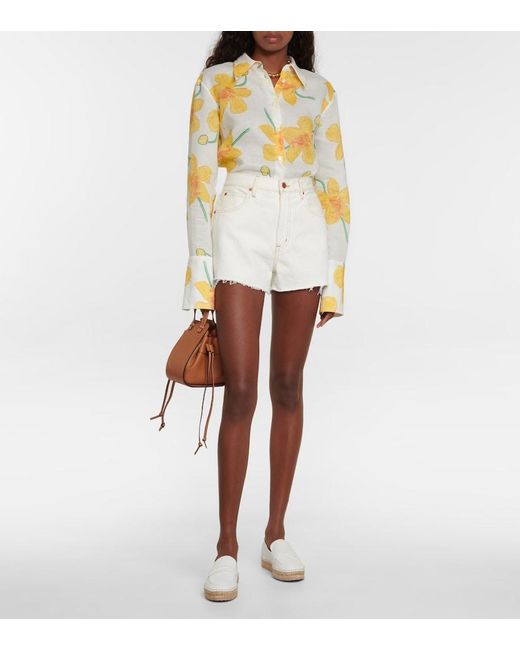 Gianvito Rossi White Lido Leather Espadrille Loafers