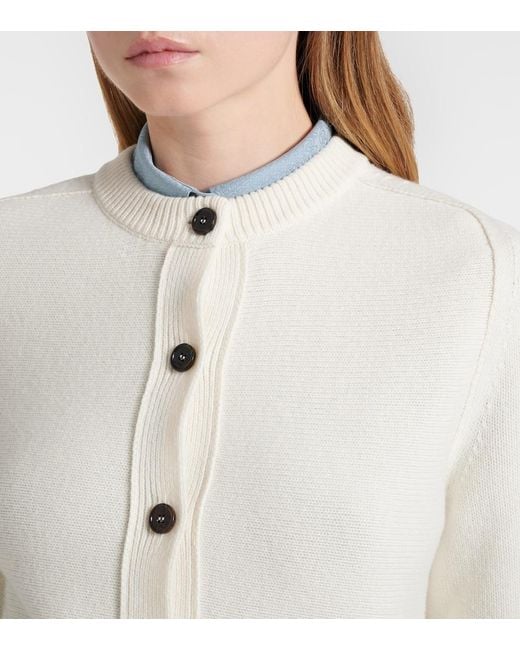 Gucci Natural Horsebit Wool And Cashmere Cardigan