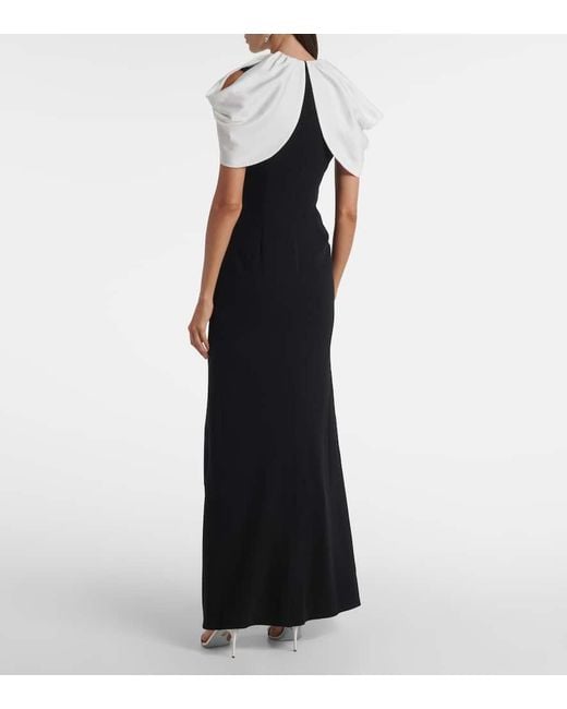Roland Mouret Black Verzierte Robe Aus Crepe