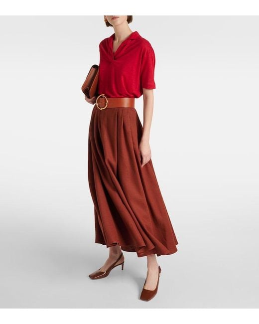 Gianvito Rossi Brown 55 Patent Leather Slingback Pumps
