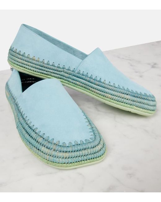 Loewe Blue Paula's Ibiza Slip-Ons Rio Aus Veloursleder