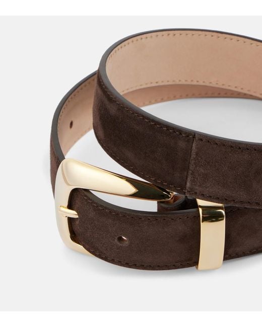 Khaite Brown Benny Suede Belt