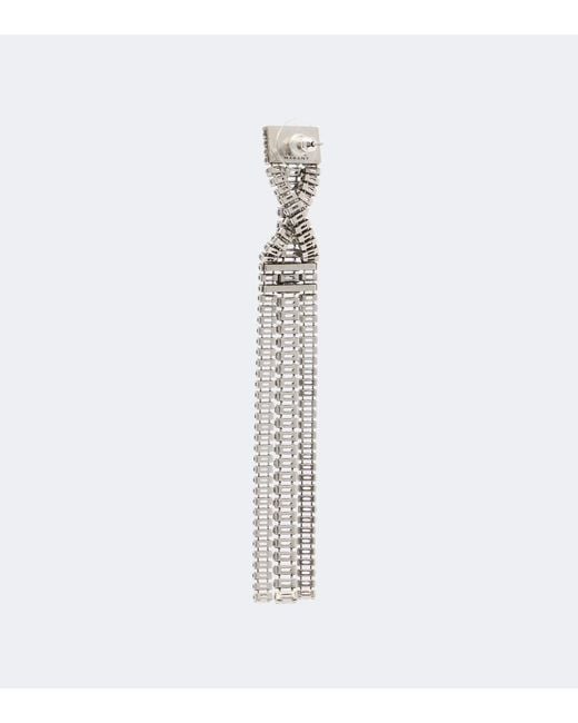 Isabel Marant White Cara Embellished Drop Earrings