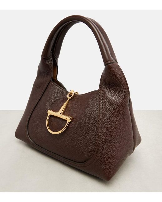 Gucci Brown Schultertasche Softbit Medium Aus Leder