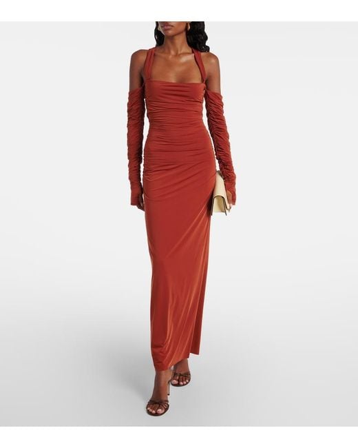 Sir Rosseli Gathered Jersey Maxi Dress