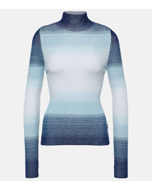 CORDOVA Blue Aurora High-neck Wool Sweater