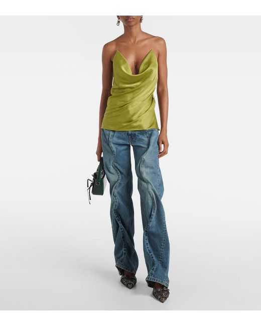 Y. Project Green Satin Top