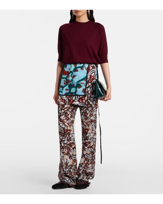 Dries Van Noten Red Wool Sweater