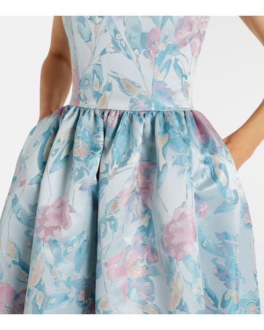 Markarian Blue Tatiana Floral Gown