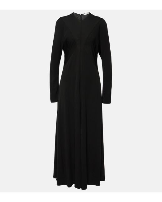 The Row Black Jersey Maxi Dress