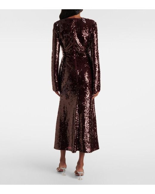 Robe A Decoupes Et Paillettes Self-Portrait en coloris Purple