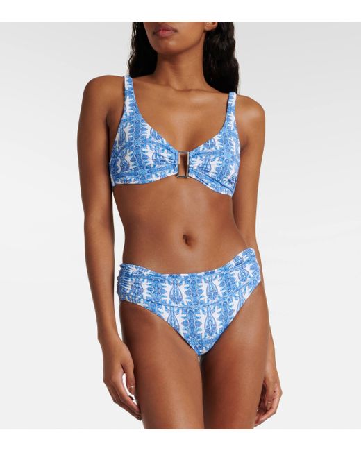 Haut de bikini Bel Air imprime Melissa Odabash en coloris Blue