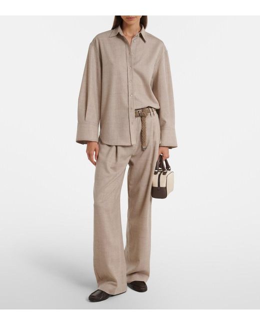 Brunello Cucinelli Brown Virgin Wool Shirt