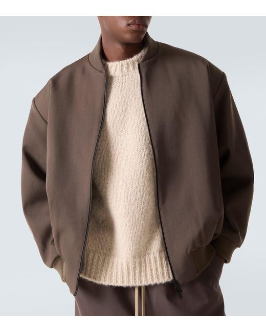 Fear Of God Blouson Aus Wolle Und Baumwolle in Brown für Herren