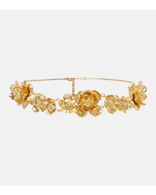 Collier A Fleurs Chloé en coloris Metallic