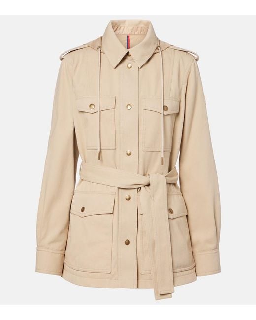 Moncler Natural Centaurea Belted Field Jacket