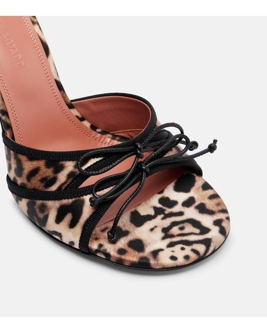 AMINA MUADDI Brown Eleonora Leopard-Print Mules