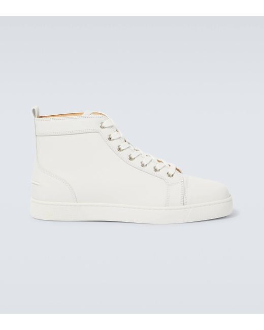 Christian Louboutin White Louis Leather High-top Sneakers for men