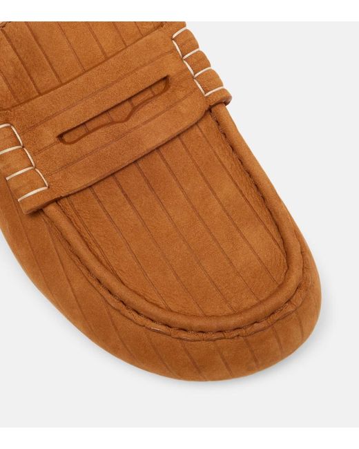 J.W. Anderson Brown Stitch Suede Mules