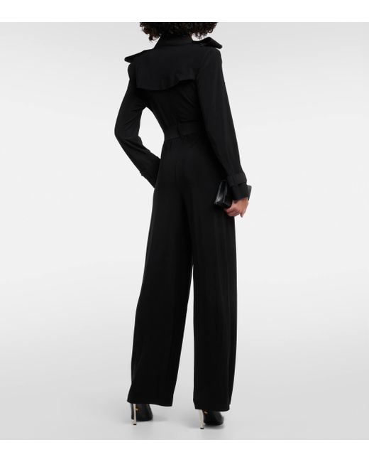 Norma Kamali Black Belted Jersey Jumpsuit