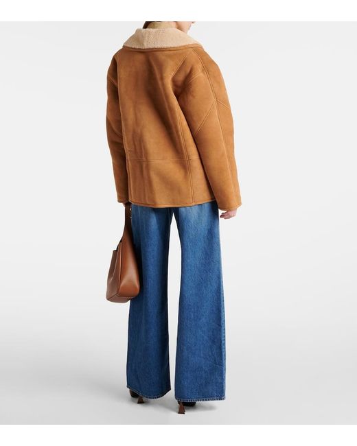 Blazé Milano Brown Jacke Tatoosh Aus Veloursleder Mit Shearling
