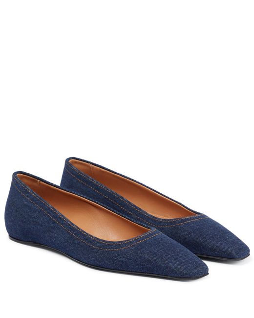 Totême Denim Ballet Flats in Dark Indigo (Blue) Lyst
