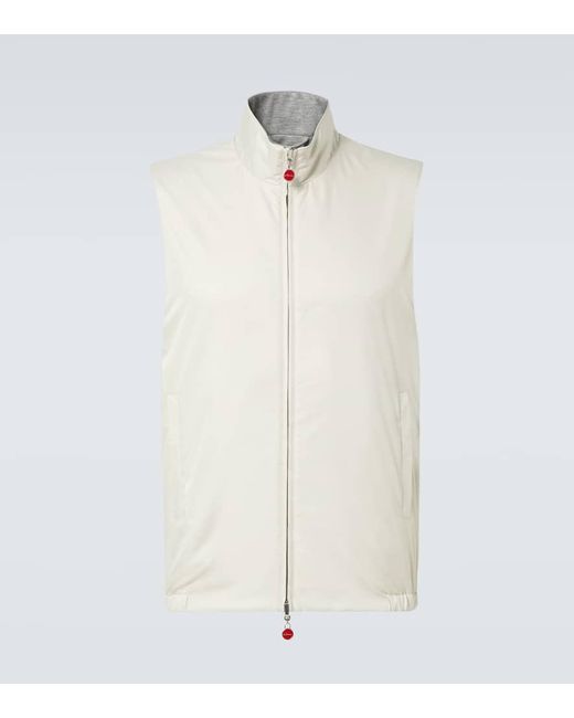 Kiton Wendbare Weste in White für Herren