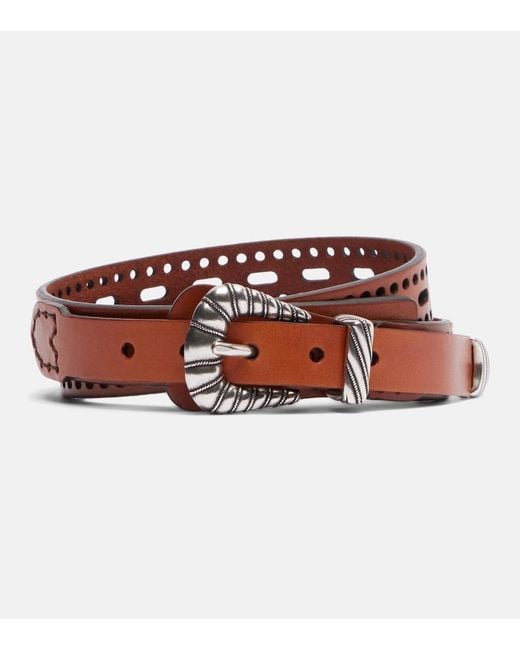 Etro Brown Western Leather Belt