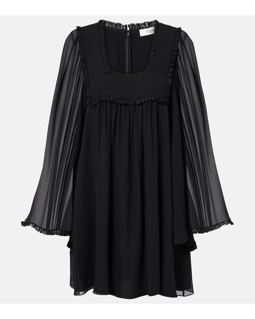Chloé Black Silk Minidress