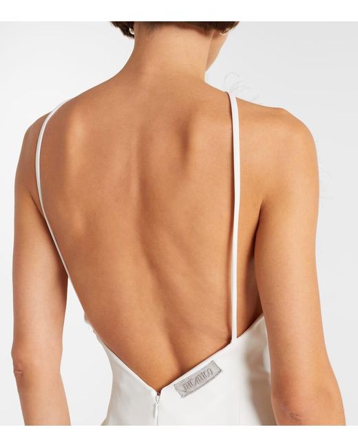Robe A Plumes The Attico en coloris White