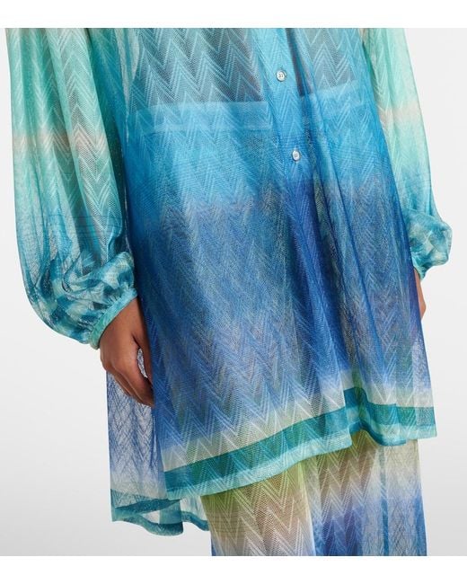 Missoni Blue Zigzag Shirt