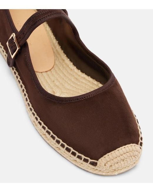 Tory Burch Brown Suede Mary Jane Espadrilles