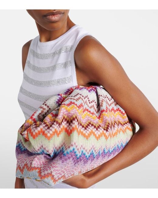 Clutch Zigzag Large di Missoni in Pink
