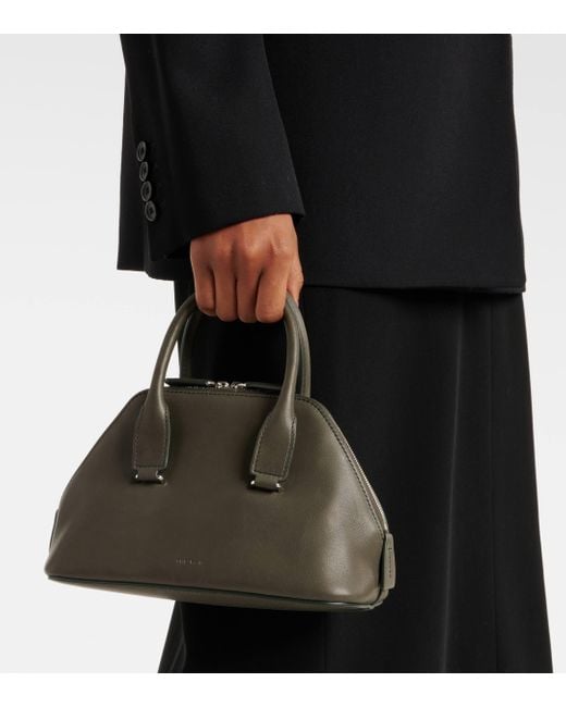 The Row Black Devon Mini Leather Tote Bag