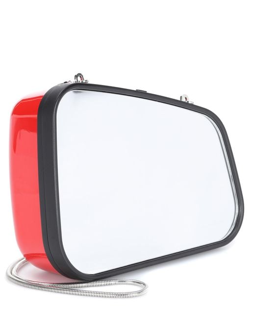 balenciaga red clutch