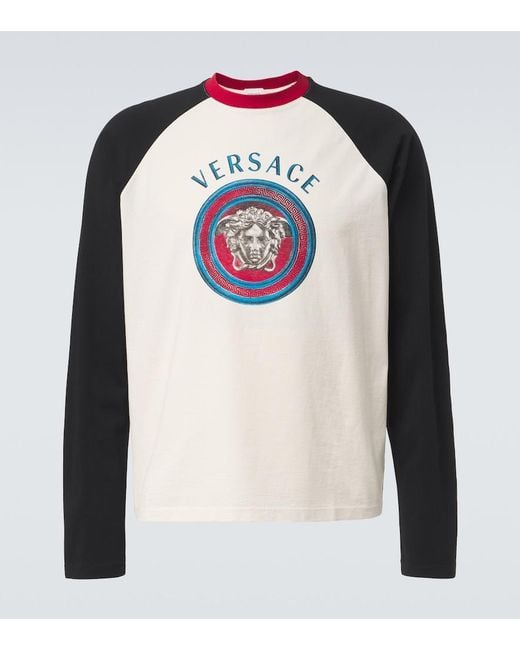 Versace White Medusa Cotton Jersey T-Shirt for men