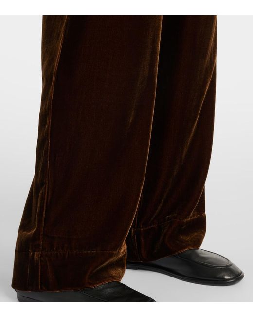 Asceno Brown London Velvet Pajama Pants