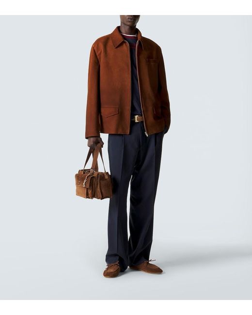 Miu Miu Brown Utilitaire Suede Tote Bag for men