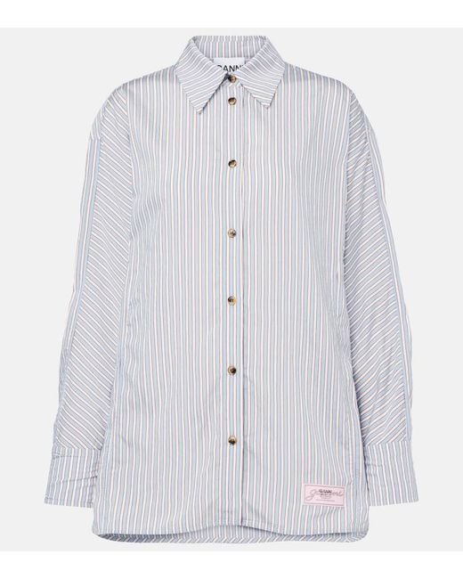 Ganni Blue Striped Shirt